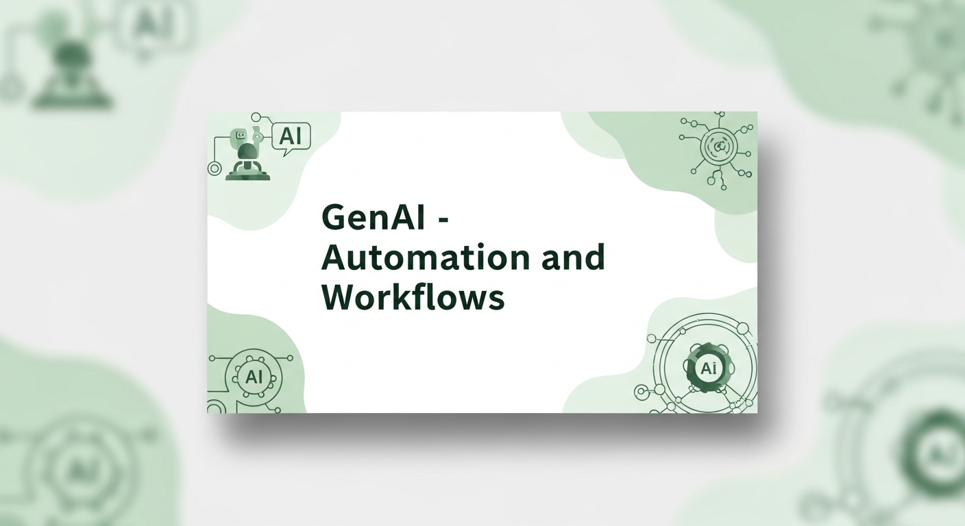 Certified Generative AI & Workflow Automation using n8n